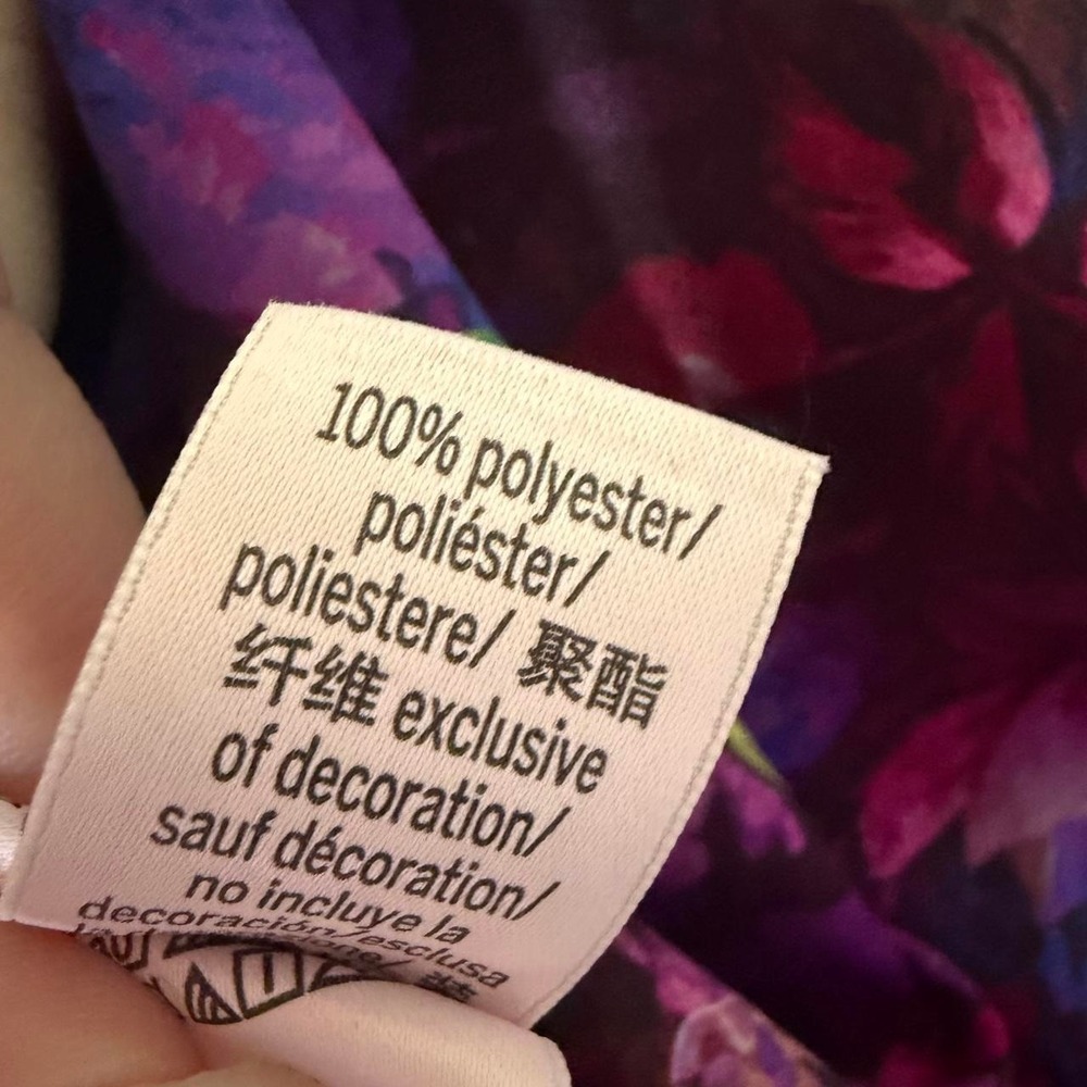 Victoria's Secret Purple Floral Butterfly Satin Pajama Set Small Whimsygoth - Picture 7 of 7